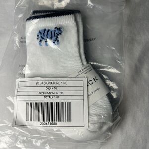 Janie and Jack Sock‎ 2 Pack Navy's Stripes and Tiger Size 6-12 Months